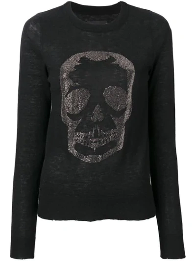Zadig & Voltaire Women's Miss Skull Merino Wool Sweater In Noir