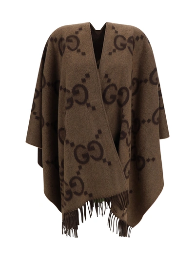 Gucci Poncho In Brown