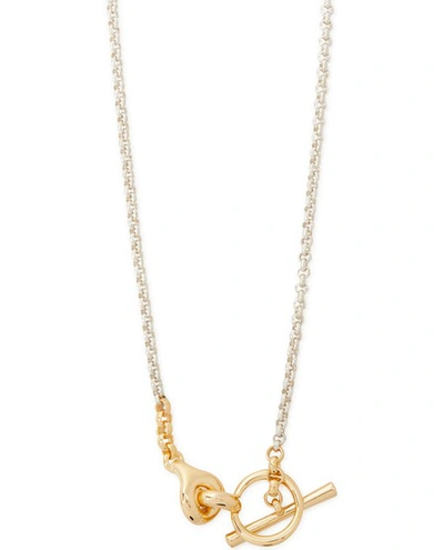 Charlotte Chesnais Halo Necklace In Yellow-vermeil-silver
