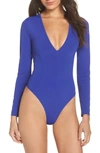 Free People Intimately Fp Thong Bodysuit In Blue