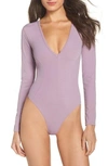 Free People Intimately Fp Thong Bodysuit In Lavender