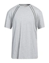 Alexander Mcqueen Man T-shirt Light Grey Size L Cotton, Elastane, Polyester