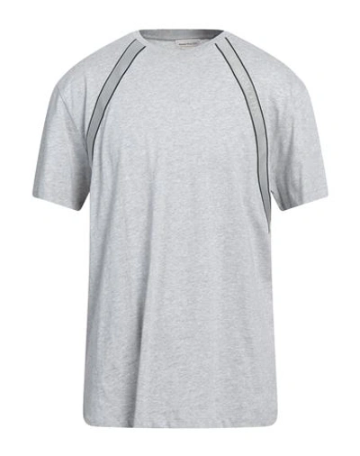 Alexander Mcqueen Man T-shirt Light Grey Size M Cotton, Elastane, Polyester