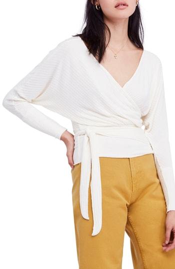 ivory wrap sweater