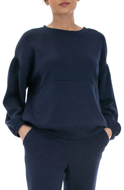 Nanette Lepore Balloon Sleeve Sweatshirt In Black
