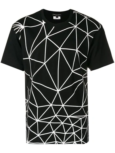 Comme Des Garçons Homme Deux Comme Des Garçons Homme Geometric Print T-shirt In Black