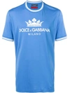Dolce & Gabbana Logo Print T-shirt - Blue