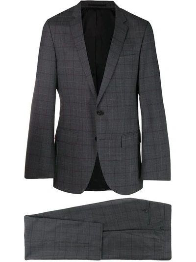 Hugo Boss Boss  Checked Two Piece Suit - Grey