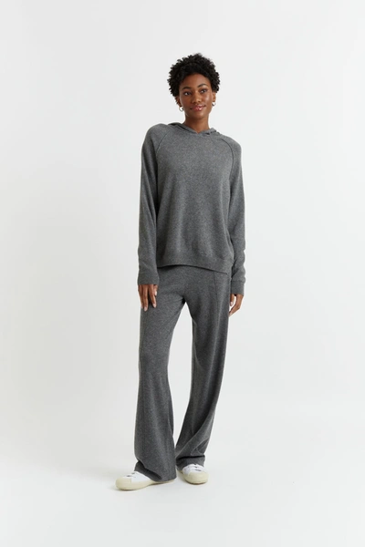 Chinti & Parker Uk Dark-grey Wool-cashmere Wide-leg Track Pants