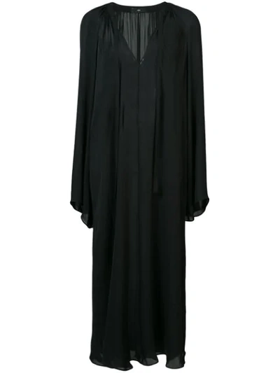 Voz Bell Sleeve Dress In Black