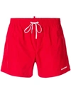 Dsquared2 Icon Drawstring Swim Shorts In Red