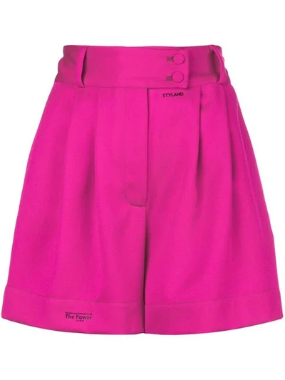 Styland High Waisted Culotte Shorts In Pink