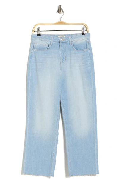 L Agence Raw Hem Straight Leg Jeans In Windsor