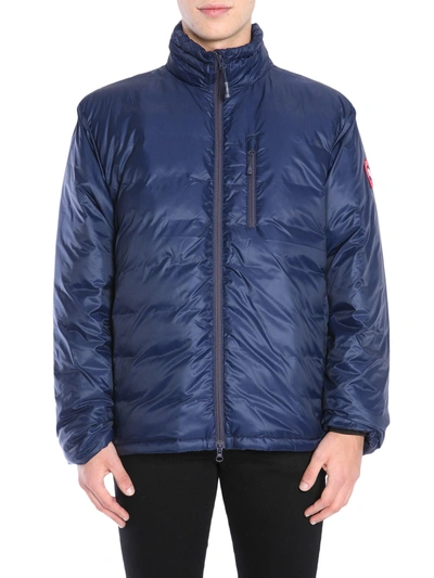 Canada Goose "lodge" Down Jacket In Blue