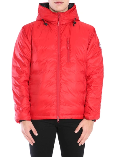 Canada Goose "lodge" Down Jacket In Red