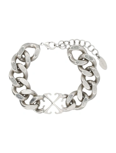 Off-white Silver Arrow Chain Bracelet