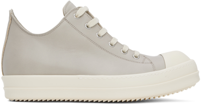 Rick Owens Off-white Low Sneakers In Grey