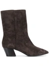 Ash Carla Suede Ankle Boots In Brown