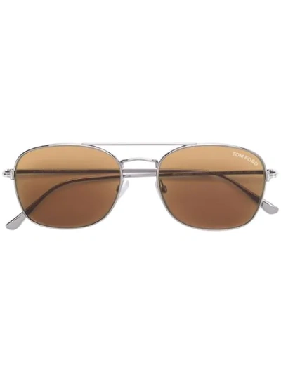 Tom Ford Luca Sunglasses In Metallic