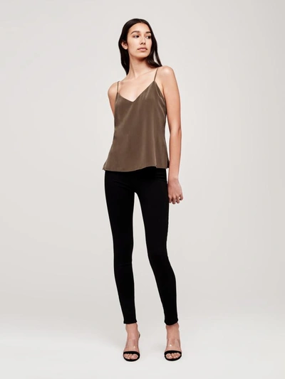 L Agence Jane Camisole Tank In Dark Olive