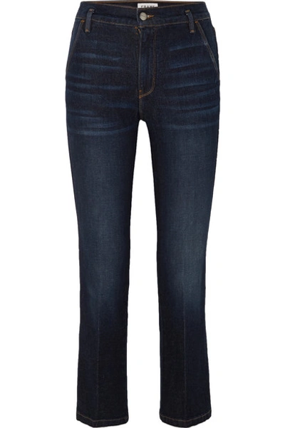 Frame Le Slender Straight-leg Denim Trouser Jeans In Dark Denim