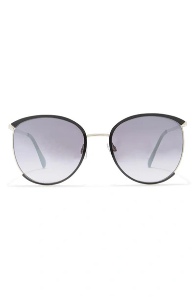 Vince Camuto 57mm Metal Oval Sunglasses In Blue