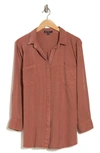 Velvet Heart Riley Long Sleeve Tencel® Lyocell Button-up Shirt In Maple Syrup