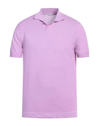 Kangra Cashmere Kangra Man Sweater Mauve Size 42 Cotton In Purple