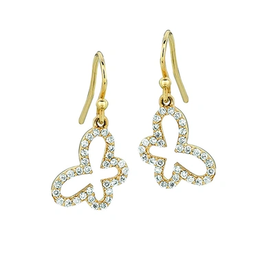 Ariana Rabbani Diamond Butterfly Earrings Rose Gold In Multi