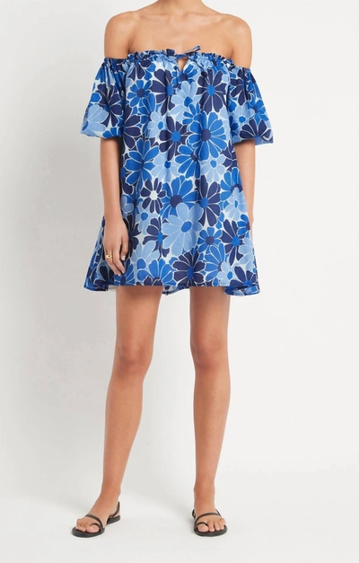Faithfull The Brand Letisha Mini Dress In Canaria Floral Blue In Multi