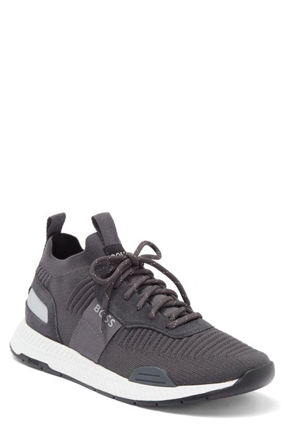 Hugo Boss Titanium Sneaker In Dark Grey 2