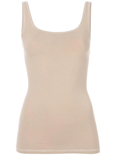 Theory Scoop Neck Vest - Neutrals In Neutrals