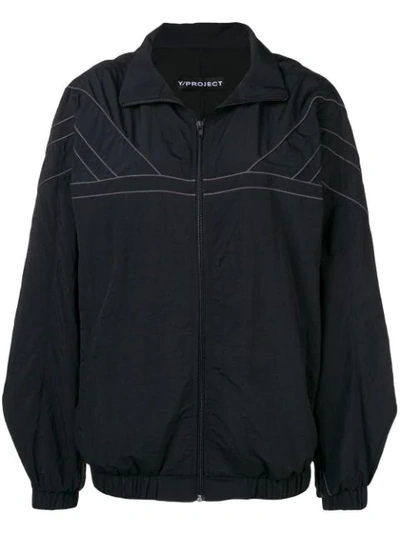 Y/project Zipped Sports Jacket In Black