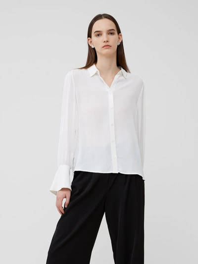 French Connection Cecile Crepe Shirt Summer White