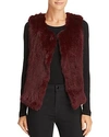 525 America Classic Fur Vest In Burgundy