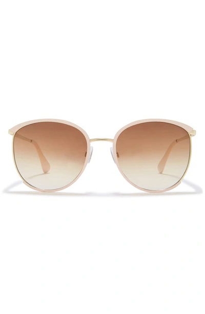 Vince Camuto 57mm Metal Oval Sunglasses In Neutral