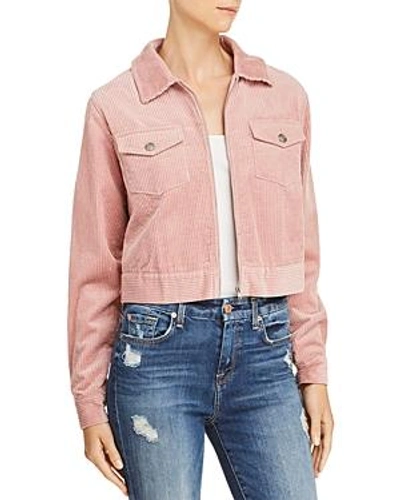 Lost And Wander Lost + Wander Cropped Corduroy Jacket In Light Pink