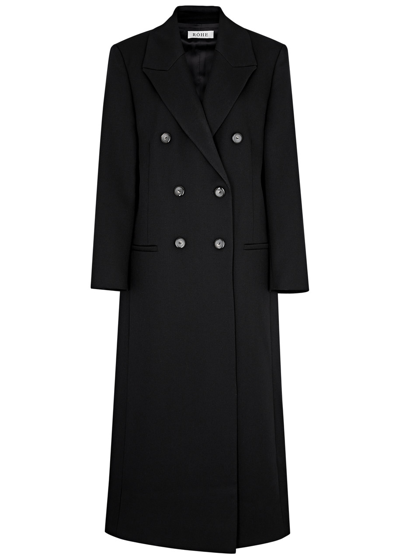 Rohe Double-breasted Wool Coat In Black