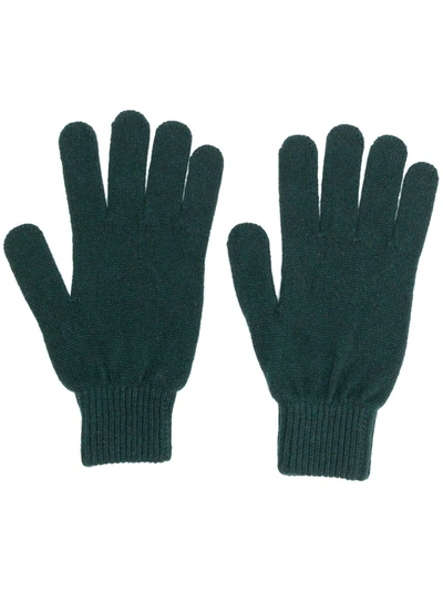 Paul Smith Knitted Fitted Gloves In Green