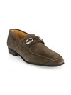 Corthay Cannes 2 Suede Loafer In Dark Brown
