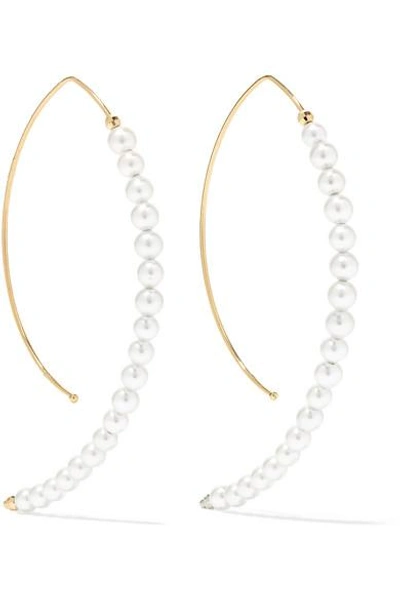 Mizuki 14-karat Gold Pearl Earrings