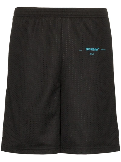 Off-white Gradient Mesh Shorts In Black