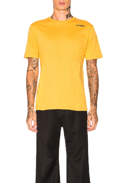Wales Bonner Opening Ceremony Creolite Text T-shirt In Mustard