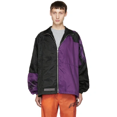 Filling Pieces Black And Purple Panelled Jacket In 1797 Mutli