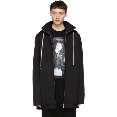 Rick Owens Drkshdw Black Dirt Windbreaker In 09 Black