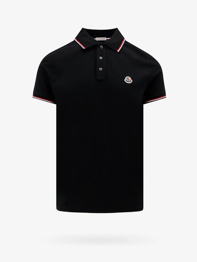 Moncler Polo Shirt In Black