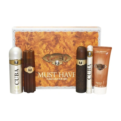 Champs Cuba Gold 5 Pc. Gift Set ( 1 X Eau De Toilette Spray 3.4 oz + 1 X Gold Eau De Toiliette Spray 1.17 O