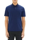 Theory Standard Pique Polo In Cobalt Black