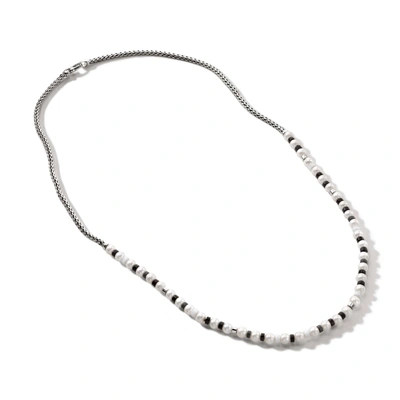 John Hardy Colorblock Pearl 3.5mm Necklace In Silver