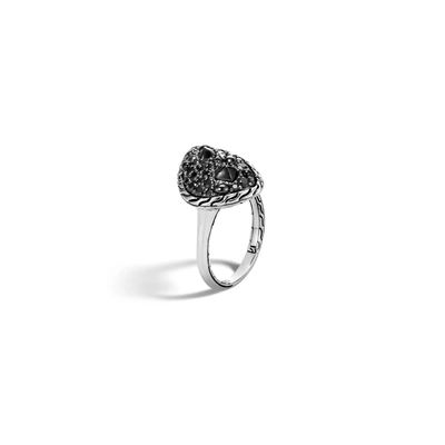 John Hardy Classic Chain Ring In Black Spinel